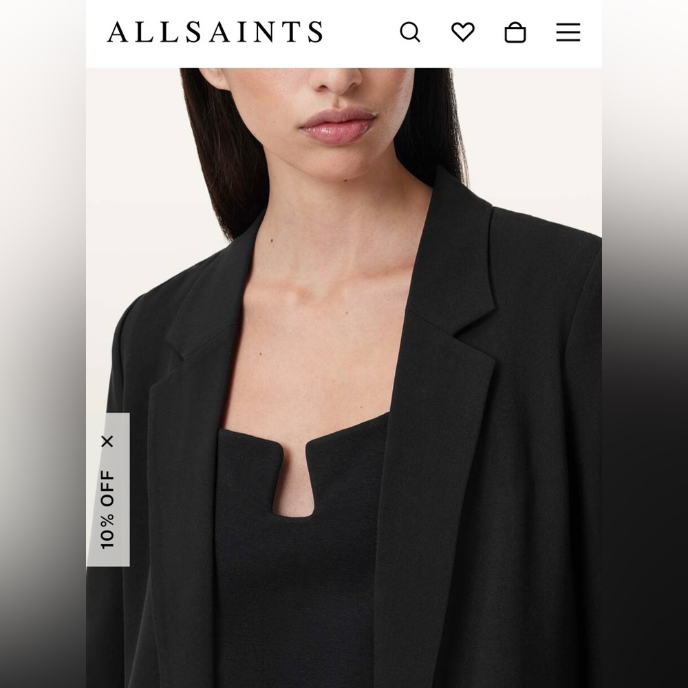 All Saints Aleida classic Black Blazer medium - Picture 10 of 10